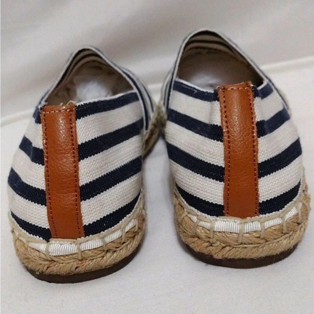 Vionic Navy and White Striped Flats - Picture 6 of 8